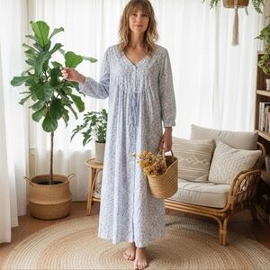 David Nieper 100% Cotton Floral Prairie Nightgown Size 2X
